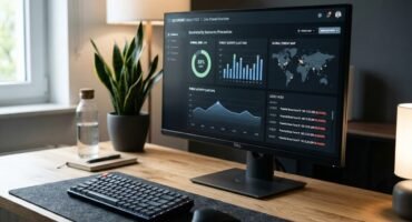 Pantalla de ordenador mostrando análisis de seguridad digital