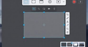 Interfaz de un programa de captura y grabación de pantalla