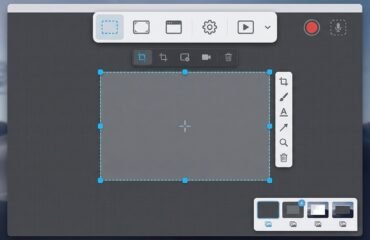 Interfaz de un programa de captura y grabación de pantalla