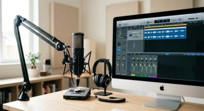 Configuración de micrófono con interfaz de software para reducir ruido de fondo