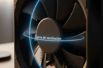 Ventilador de computadora con un texto que dice 