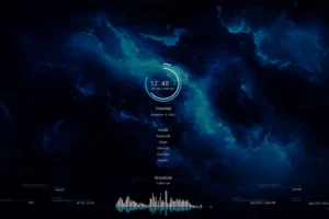 Custom desktop using rainmeter and wallpaper engine in Windows 11
