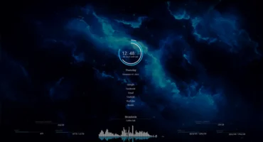 Custom desktop using rainmeter and wallpaper engine in Windows 11