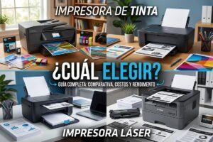Cuatro impresoras, dos de tinta y dos láser.