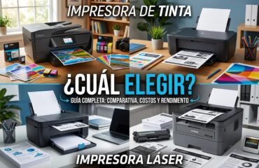 Cuatro impresoras, dos de tinta y dos láser.
