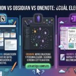 Infografia sobre Notion, Obsidian y OneNote