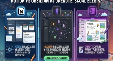 Infografia sobre Notion, Obsidian y OneNote
