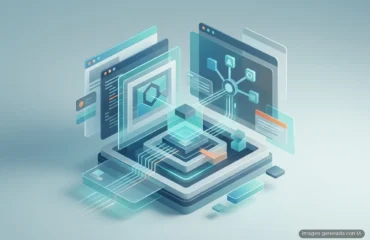 209-fallo-dia-cero-crowdstrike-falcon-privilegios-system-windows Múltiples ventanas de navegador y aplicaciones superpuestas en vista isométrica, conectadas por líneas que representan transferencia… Imagen generada con IA.