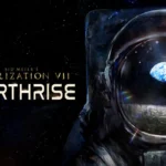 Arte oficial de Civilization VII: Earthrise, con la Tierra reflejada en el visor de un astronauta