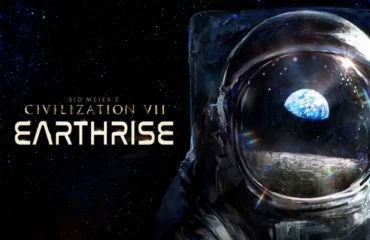 251-civilization-7-expansion-earthrise-arc-of-tomorrow-2027 Arte oficial de Civilization VII: Earthrise, con la Tierra reflejada en el visor de un astronauta