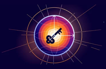 287-cloudflare-automatic-key-exchange-reintentos-tls Ilustración de Cloudflare con una llave sobre una esfera de anillos naranjas y morados que representa el intercambio de claves