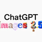 Logotipo de ChatGPT Images 2.5 de OpenAI, con la palabra Images compuesta por letras de materiales distintos y el número 2.5 en globo y bloques de colores