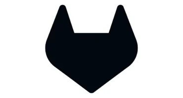Logotipo oficial de GitLab, la silueta de un tanuki en negro sobre fondo blanco