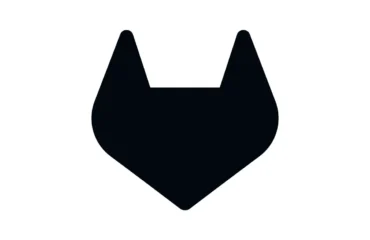 Logotipo oficial de GitLab, la silueta de un tanuki en negro sobre fondo blanco