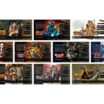 Mosaico oficial de SNK con las pantallas de título de los diez juegos de Metal Slug Ultimate Collection