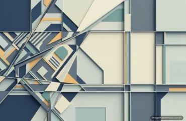 95-windows-11-26h2-menu-contextual-recortado-perjudica-personalizacion Composición geométrica abstracta con formas tridimensionales en azul oscuro, crema, naranja y verde azulado, organizadas en patrones… Imagen generada con IA.