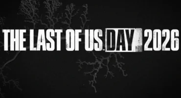 Logotipo del The Last of Us Day 2026 en letras blancas sobre un fondo negro con ramificaciones grises