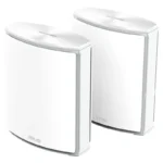 Los dos nodos blancos del sistema mesh ZenWiFi BN12, con el logotipo de ASUS en el frontal y «ASUS ZenWiFi» en la parte superior, sobre fondo blanco
